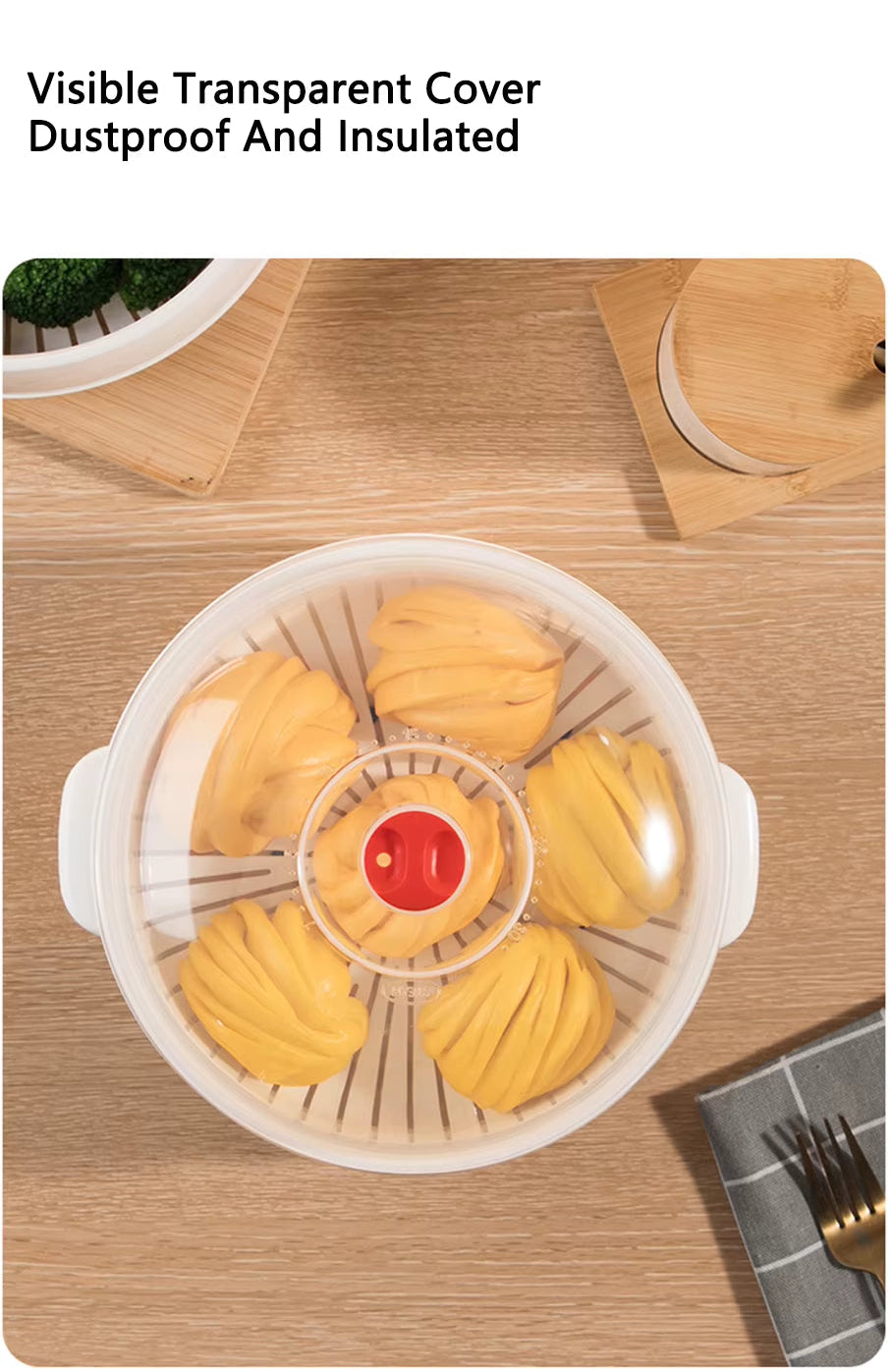 Elevate Your Cooking with the Large Capacity Microwave Heating Steamer - Effortlessly Prepare Delicious Meals!